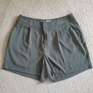 Structured Olive Green Shorts